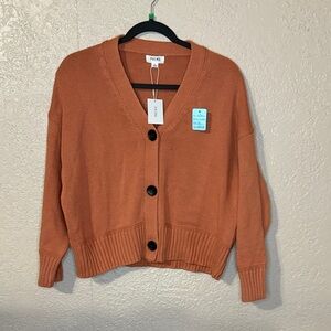 PINK Women's Cozy Orange Cardigan